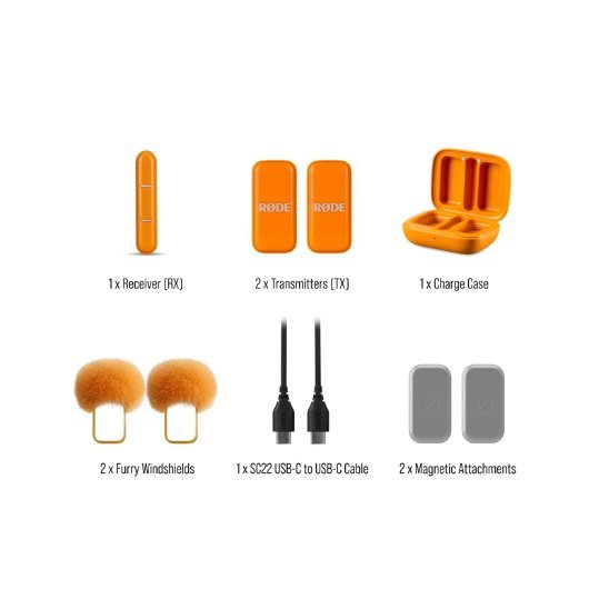 Micrófono Rode Wireless Micro C Orange, imagen 4