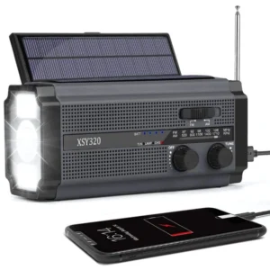 5000 mAh Gris y Negro Radio de emergencia portátil