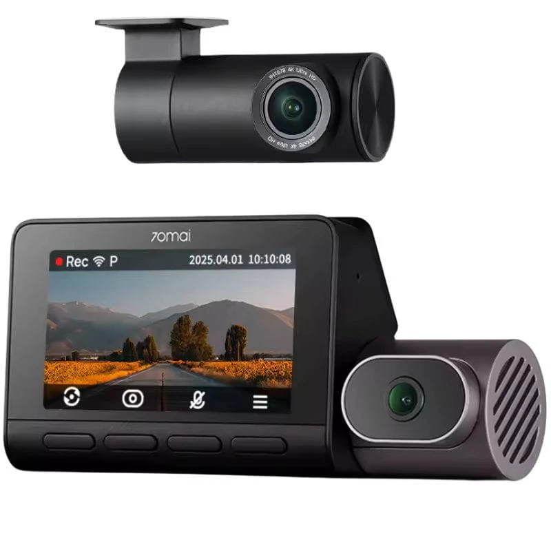 70mai 4K T800 Premium Set WiFi 5GHz 3 pulgadas visión nocturna modo parking Dashcam + Cámara Trasera 70mai RC41