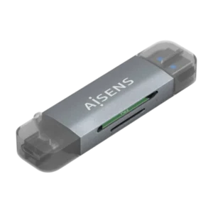 AISENS ASCR-2AC08-GR Gris Externo USB 3.0 SD/microSD Lector de tarjetas