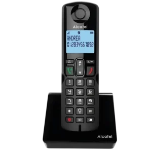 Alcatel S280 EWE Negro DECT identificador de llamadas contestador manos libres 7h de conversación Teléfono inalámbrico