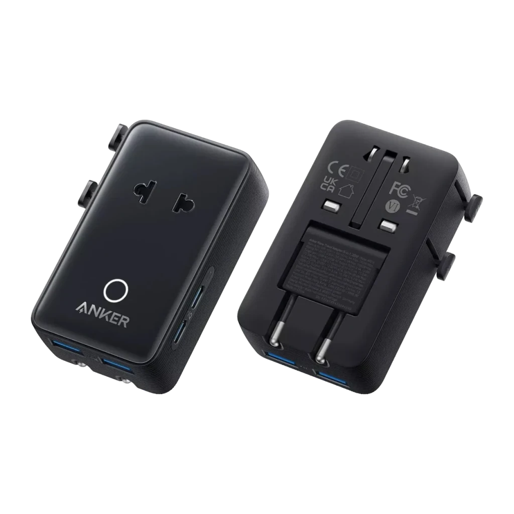 Anker Nano 5 en 1 Negro 20W 2x USB-C + USB-A + 1x AC Adaptador de viaje