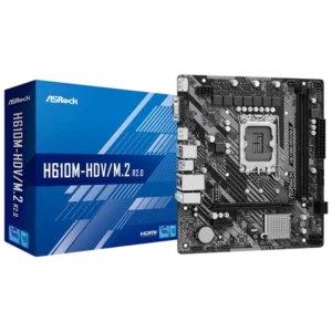 Asrock H610M-HDV/M.2 R2.0 Intel LGA 1700 64GB micro ATX Negro, Gris/Plata Placa base