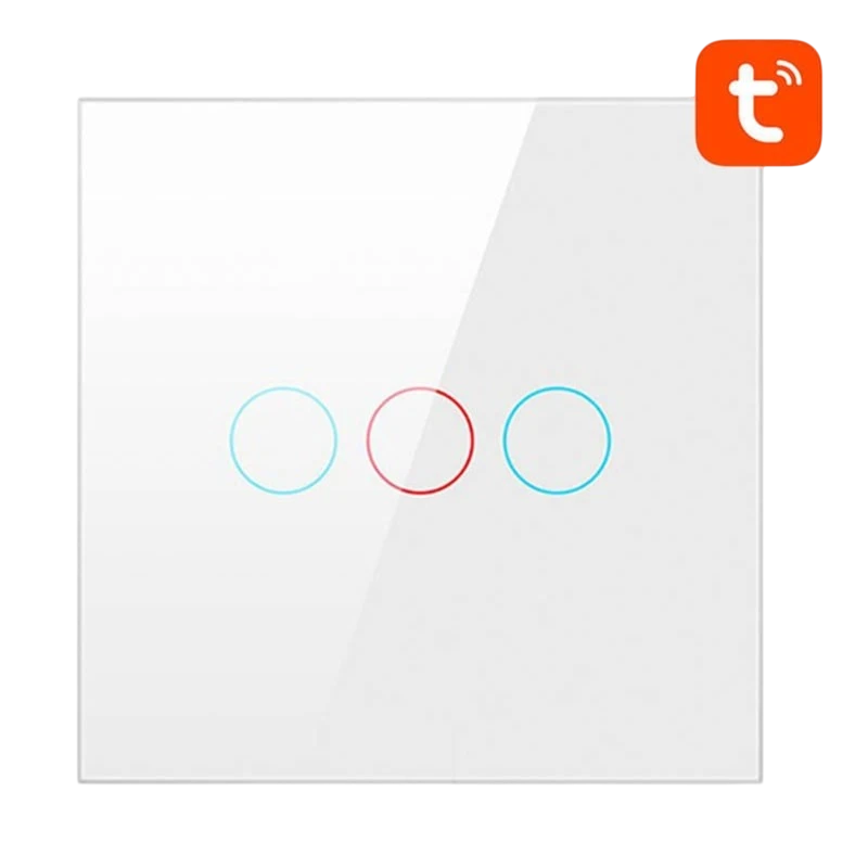 Avatto LZTS02-EU-W3 3 botones Blanco Zigbee Interruptor táctil inteligente