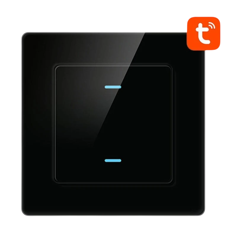 Avatto N-TS10-B2 2 botones Negro WiFi Interruptor táctil inteligente