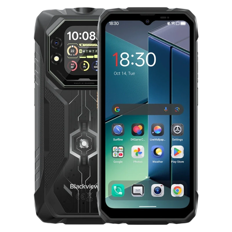 Blackview Rock 1 8GB/256GB Negro con pantalla secundaria 6,56 pulgadas IPS 90Hz 20MP 15000mAh 33W NFC