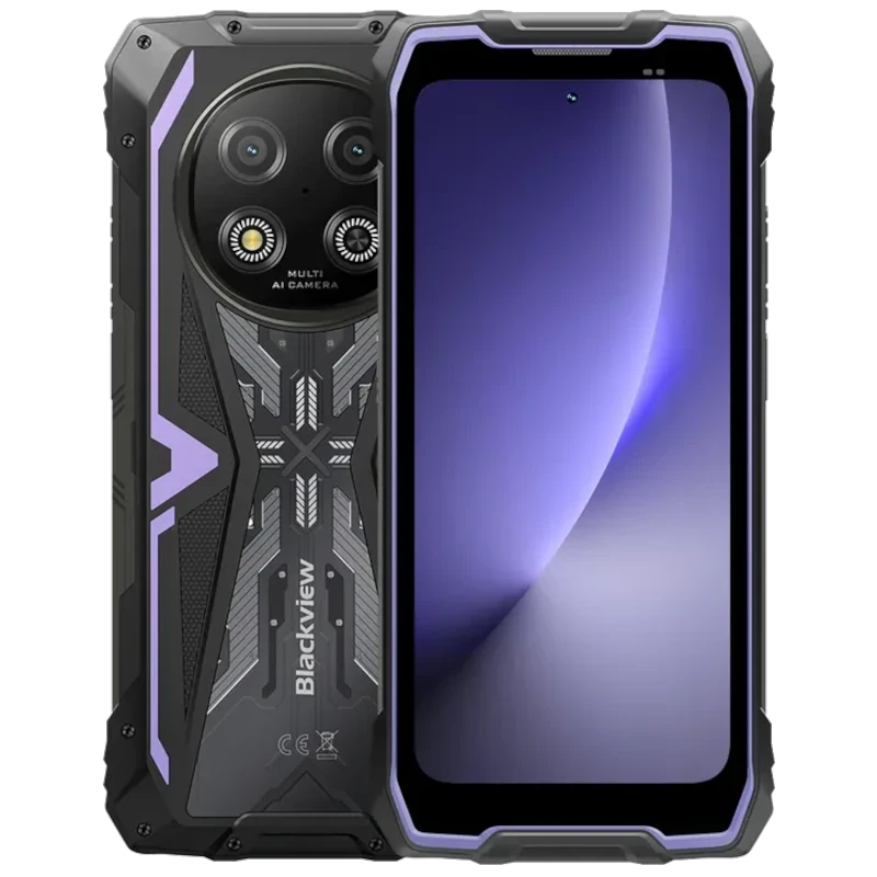 Blackview Rock 2 5G 12GB/256GB Lila Rugged IP68/IP69K 6,67 pulgadas IPS 120Hz 16MP 15000mAh 33W NFC