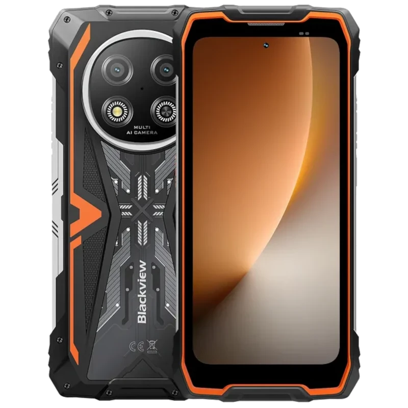 Blackview Rock 2 5G 12GB/256GB Naranja Rugged IP68/IP69K 6,67 pulgadas IPS 120Hz 16MP 15000mAh 33W NFC