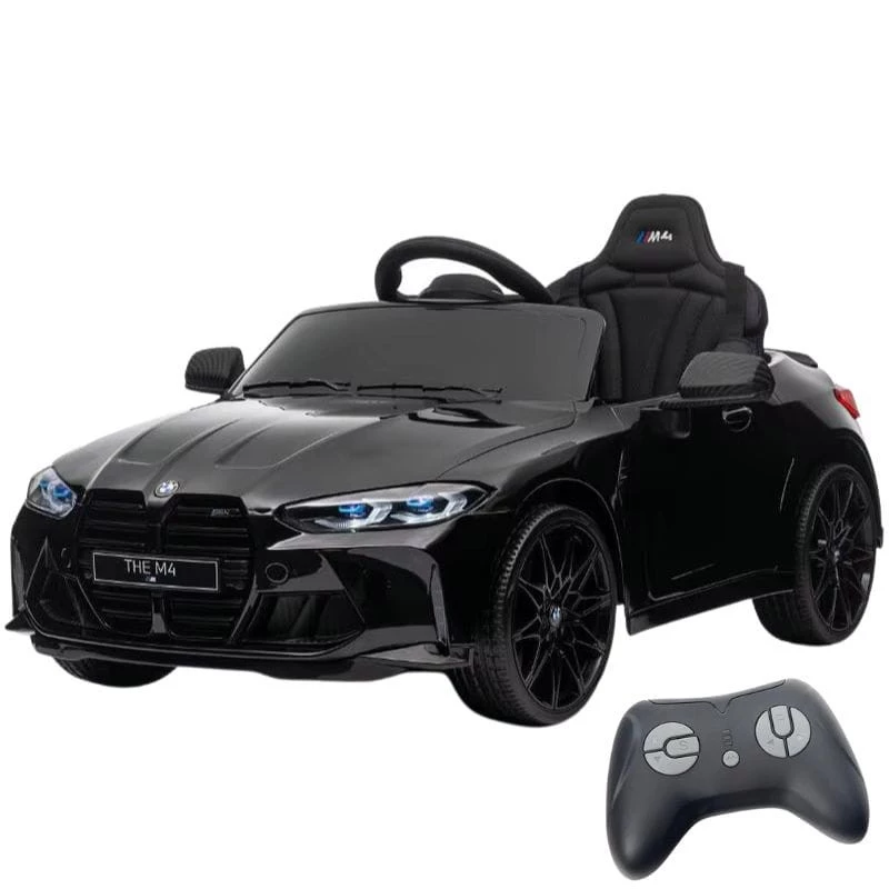 BMW M4 12V Negro 2 motores 5km/h 25kg Coche eléctrico para niños