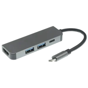 BYL-2011 4 en 1 USB Tipo-C/HDMI+USB 3.0+USB Tipo C Gris Hub USB