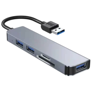 BYL-2103U 5 en 1 USB/USB 3.0+2.0+Tarjeta SD+microSD Plata Hub USB