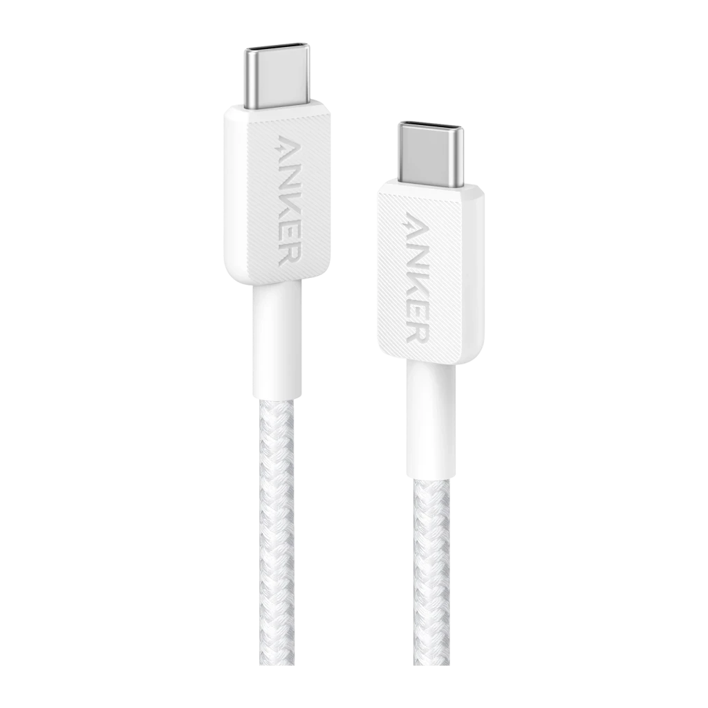 Cable usb Anker 322 USB-C a USB-C 60W 0,9m Blanco