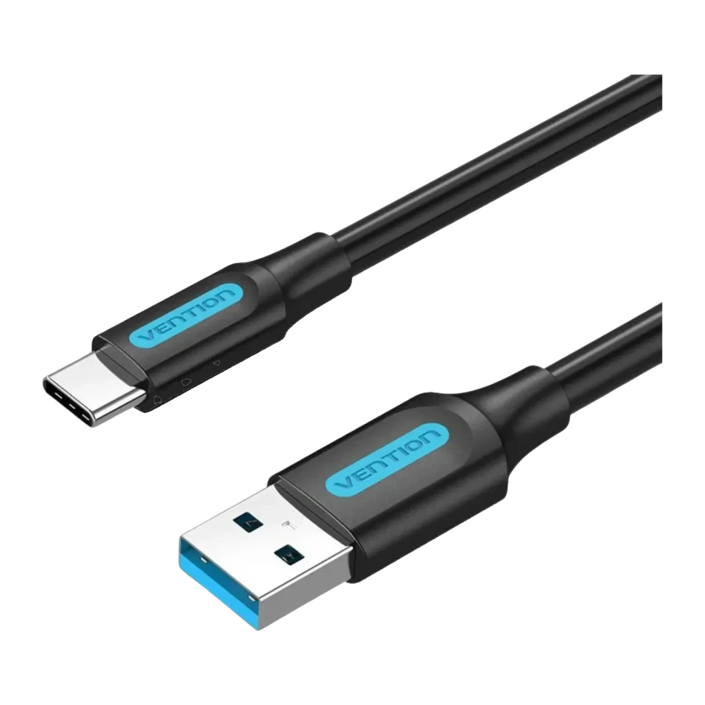Cable Vention COZBG USB-A a USB-C 3A Carga Rápida 1,5m Negro