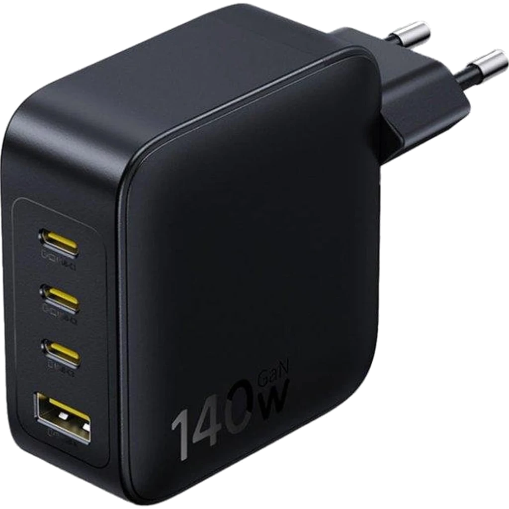 Cargador Baseus EnerFill FH11 GaN 140W 3x USB-C + 1x USB-A