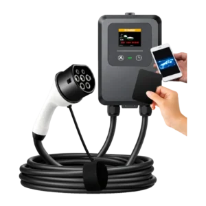 Cargador Coche Eléctrico 32A 7.0KW Monofásico 10M Pantalla LCD NFC Tipo 2