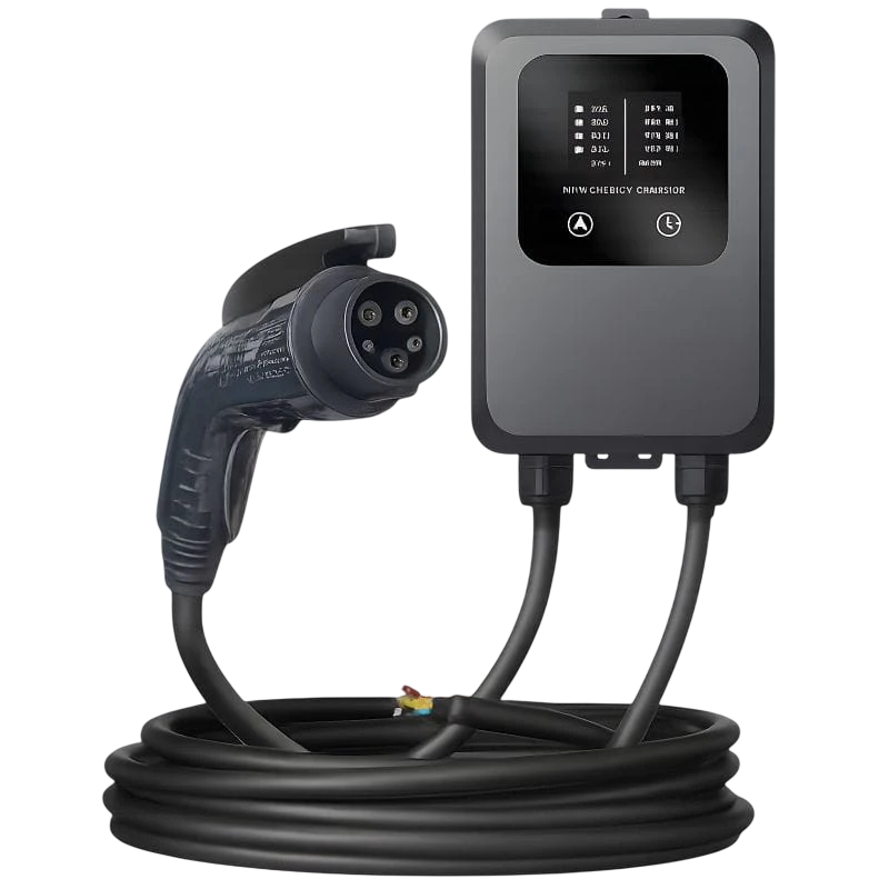 Cargador de coche eléctrico con Estación de Carga 32A/7,0KW/Sin enchufe (monofásica)/10M/LCD EV Tipo 2
