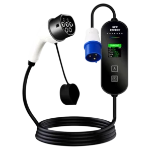 Cargador de coche eléctrico portátil 32A/7,0KW/Monofásico/10M/LCD EV Tipo 2 corriente ajustable