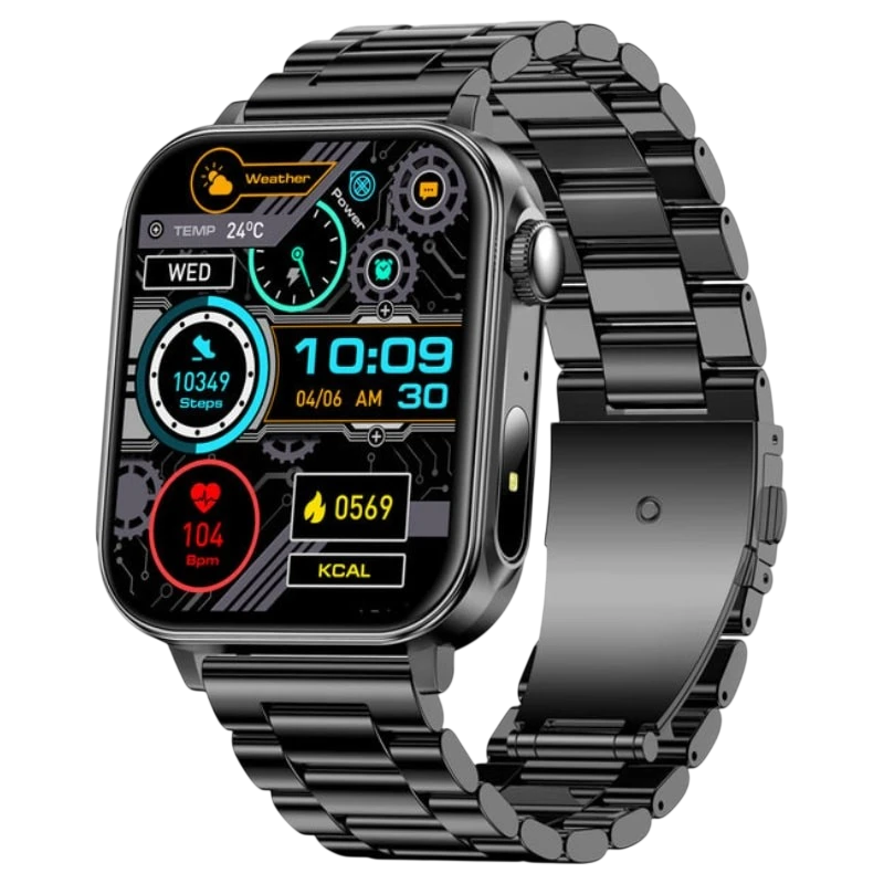 COLMI P80 Correa Acero Negro IPS GPS 7 días +120 deportes IP68 Smartwatch