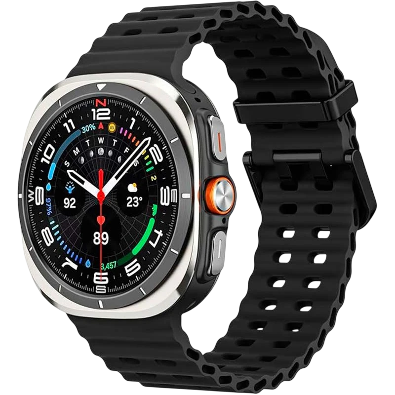Correa de silicona Samsung Galaxy Watch Ultra/Ultra 2 Negro