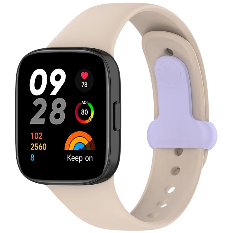 Correa de silicona Xiaomi Redmi Watch 3 Sports Marfil