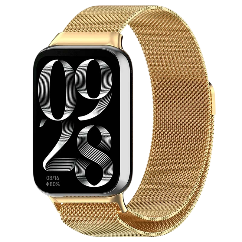 Correa Milanesa Magnética Xiaomi Smart Band 10 Pro / 9 Pro / 8 Pro y Redmi Watch 6 / 6 Active / 6 Lite / 5 / 4 Dorado
