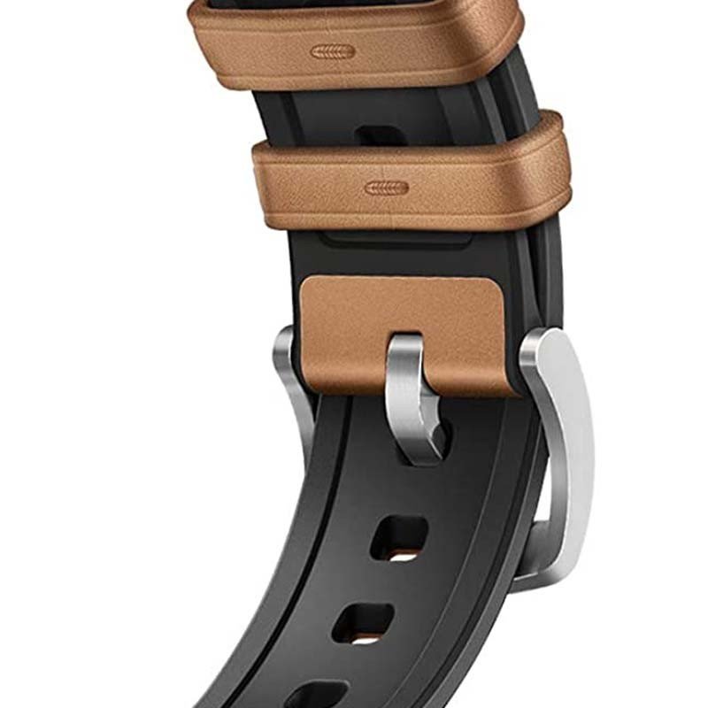 Correa Universal Cuero Premium 22mm para Smartwatch Xiaomi/Amazfit/Samsung/Huawei/Realme/Ticwatch Marrón