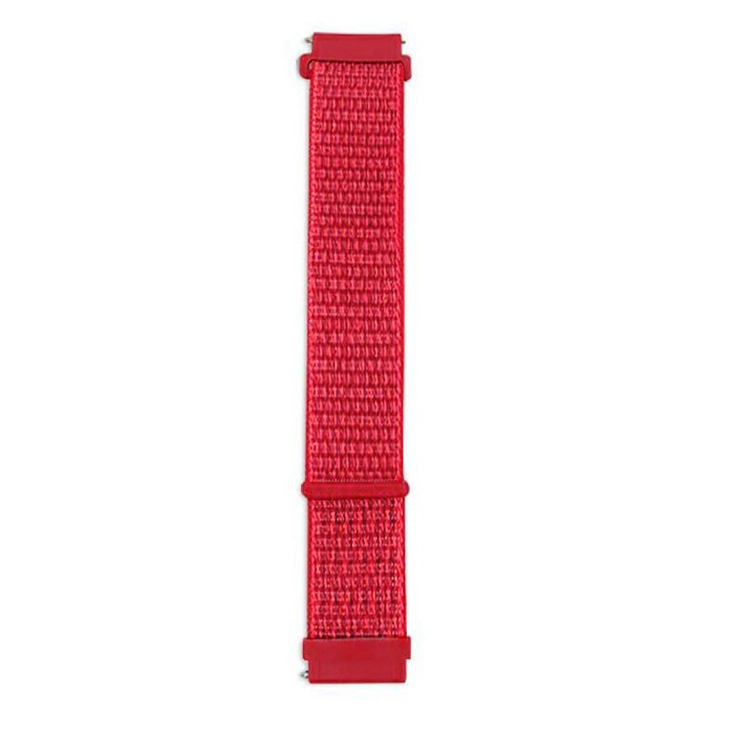 Correa Universal Nailon 20mm para Smartwatch Xiaomi/Amazfit/Samsung/Huawei/Realme/Ticwatch Rojo