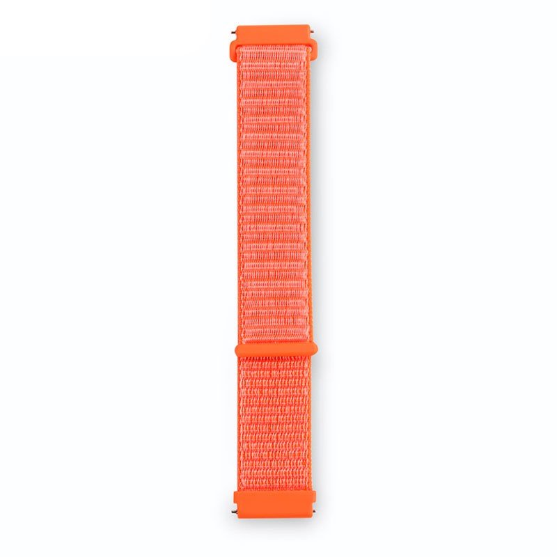 Correa Universal Nailon 20mm para Smartwatch Xiaomi/Amazfit/Samsung/Huawei/Realme/Ticwatch Naranja