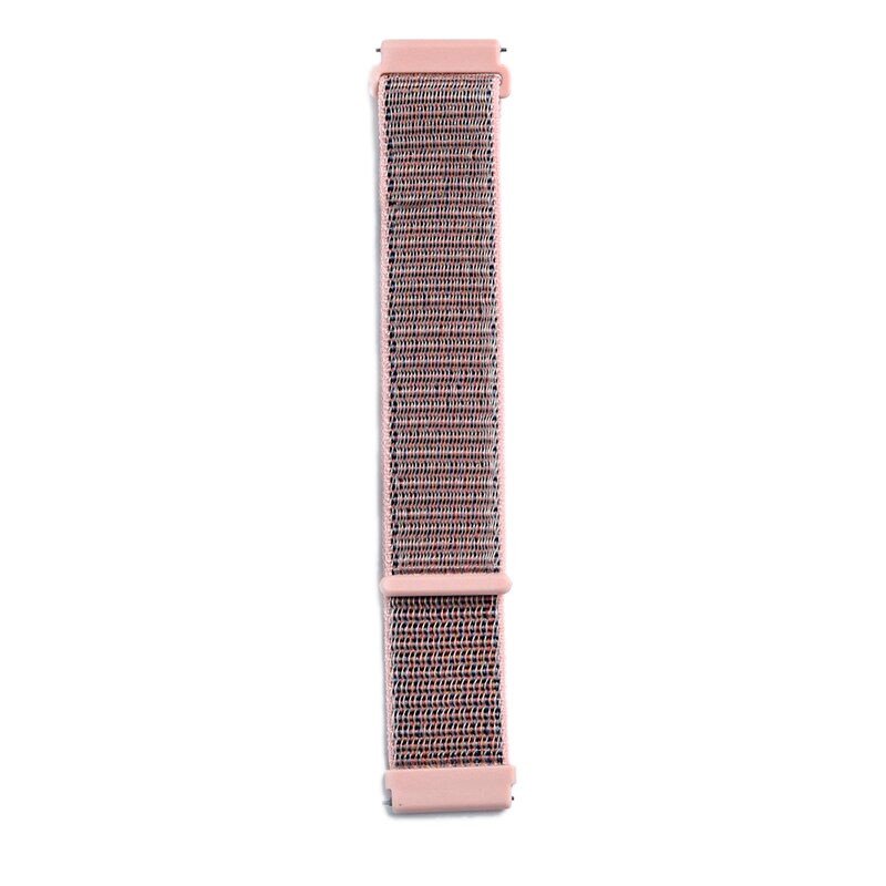 Correa Universal Nailon 22mm para Smartwatch Xiaomi/Amazfit/Samsung/Huawei/Realme/Ticwatch Rosa
