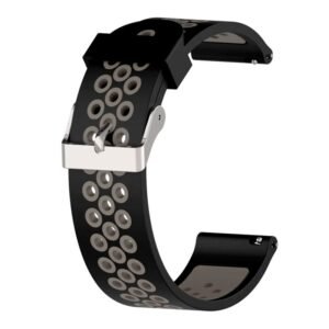 Correa Universal Silicona 20mm para Smartwatch Xiaomi/Amazfit/Samsung/Huawei/Realme/Ticwatch Negro
