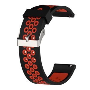 Correa Universal Silicona 20mm para Smartwatch Xiaomi/Amazfit/Samsung/Huawei/Realme/Ticwatch Rojo