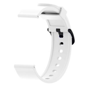 Correa Universal Silicona Gum 20mm para Smartwatch Xiaomi/Amazfit/Samsung/Huawei/Realme/Ticwatch Blanco