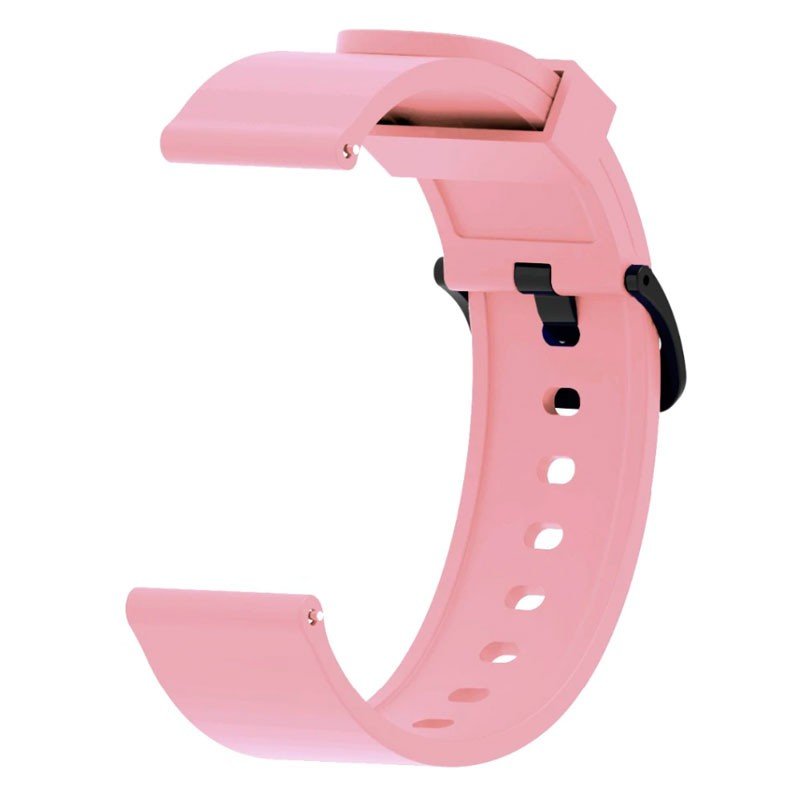 Correa Universal Silicona Gum 20mm para Smartwatch Xiaomi/Amazfit/Samsung/Huawei/Realme/Ticwatch Rosa