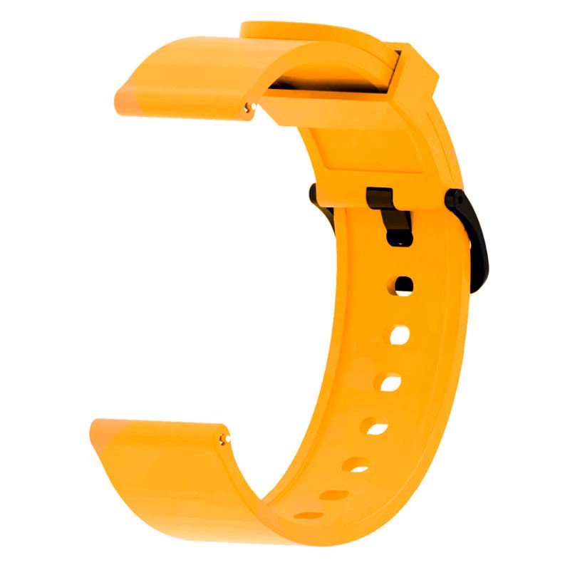 Correa Universal Silicona Gum 20mm para Smartwatch Xiaomi/Amazfit/Samsung/Huawei/Realme/Ticwatch Naranja