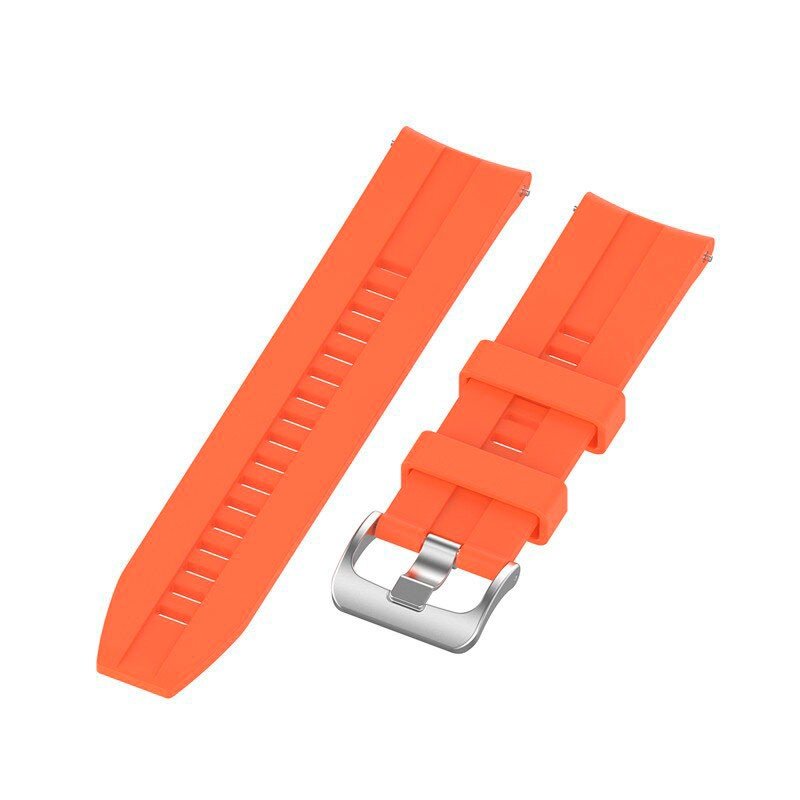 Correa Universal Silicone Rut 20mm para Smartwatch Xiaomi/Amazfit/Samsung/Huawei/Realme/Ticwatch Naranja