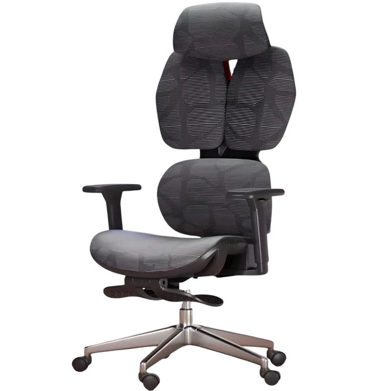 Crato Gris reposabrazos 3D cojín lumbar malla reposapiés Silla gaming ergonómica