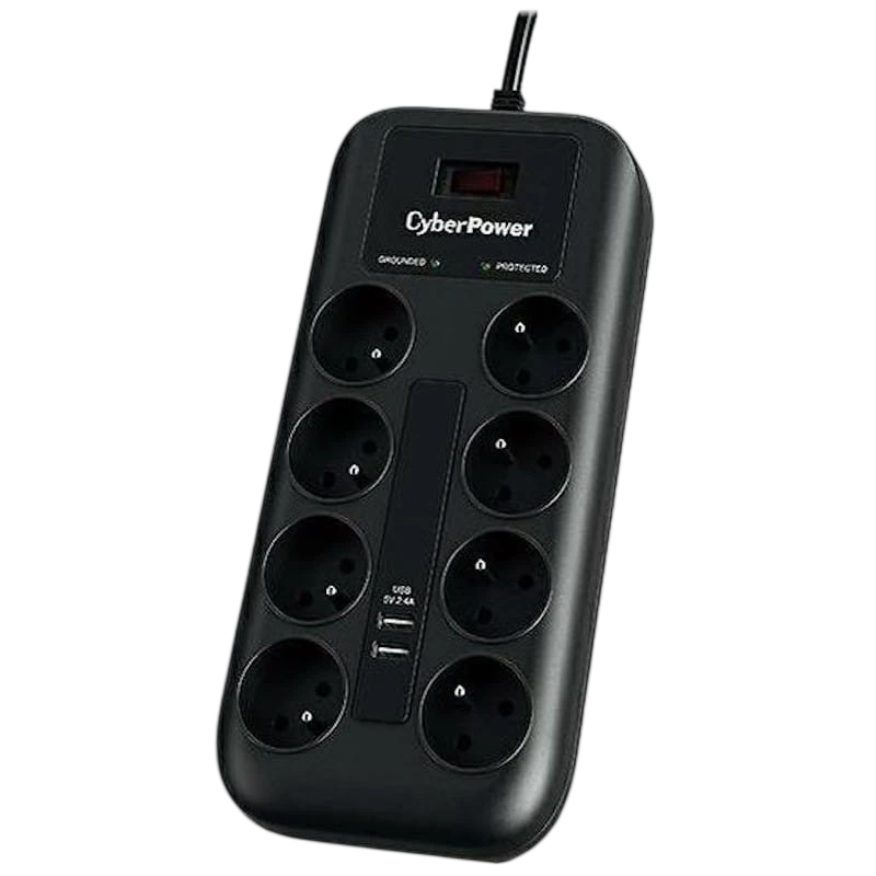 CyberPower P0820SUF0-DE 8 tomas Regleta con protección