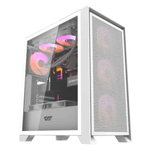 Darkflash DRX70 Mesh Cristal Templado ATX/mATX/ITX Blanco Midi Tower 3 ventiladores Caja PC