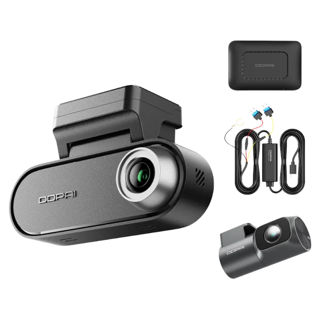 DDPAI N5 Dual 2026 2CH 4K con módulo 4G trasera Full HD WiFi 5GHz control por voz supercondensador ADAS Dashcam