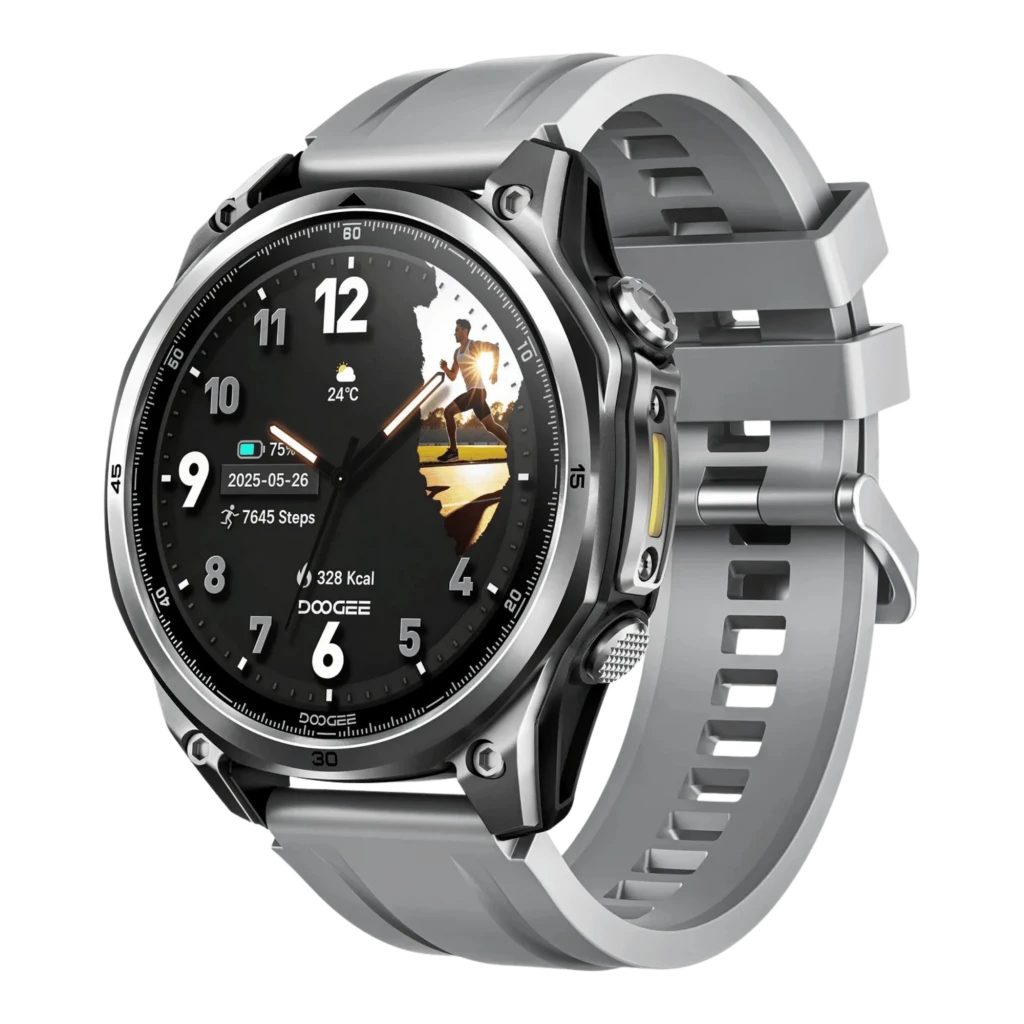 Doogee Anywise W1 Lite Titanio 1,43 pulgadas AMOLED Llamadas Bluetooth 12 días +170 deportes 3ATM Smartwatch