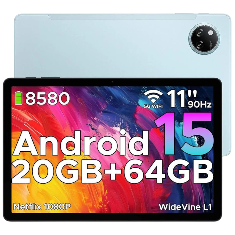 Doogee Tab A9+ WiFi 4GB/64GB Azul 11 pulgadas IPS 90Hz 13MP 8580mAh