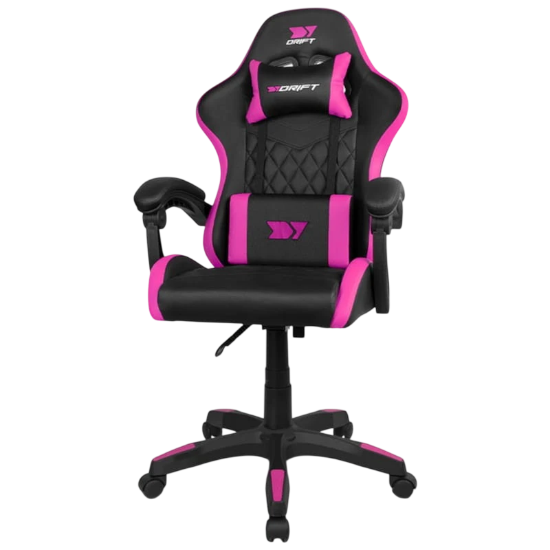 DRIFT DR35 Negro/Rosa 100kg reclinable reposacabezas cojín lumbar Silla gaming