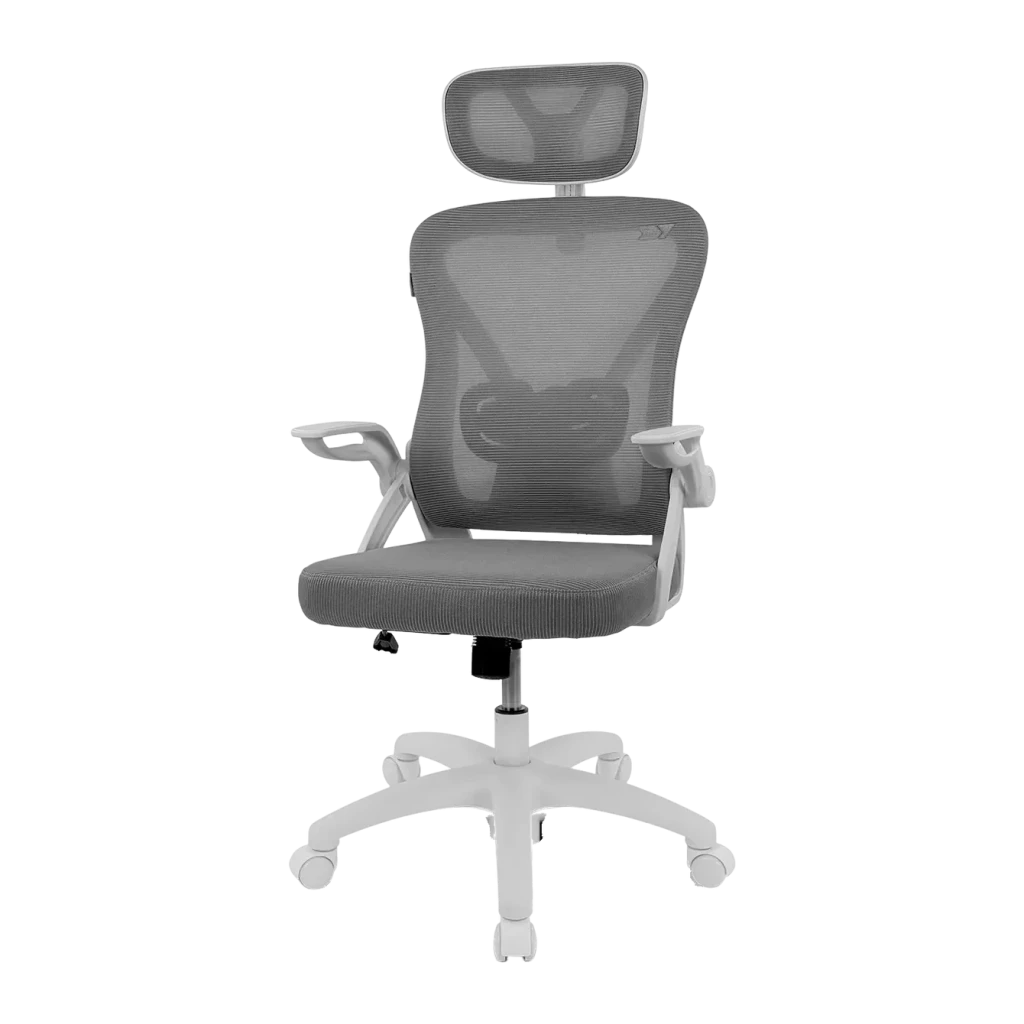 Drift DRAIR35 Blanco/Gris Malla Reposabrazos Abatibles 120kg cojín lumbar Silla gaming