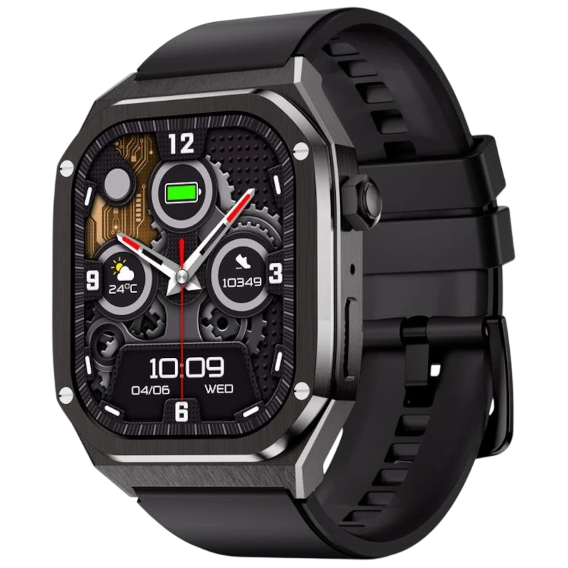 DT NO.1 HD40 Negro 1,96 pulgadas AMOLED GPS NFC 7 días IP68 Smartwatch