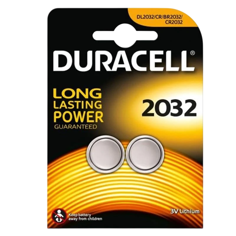 Duracell Pack x2 Pila de Botón 2032 3V