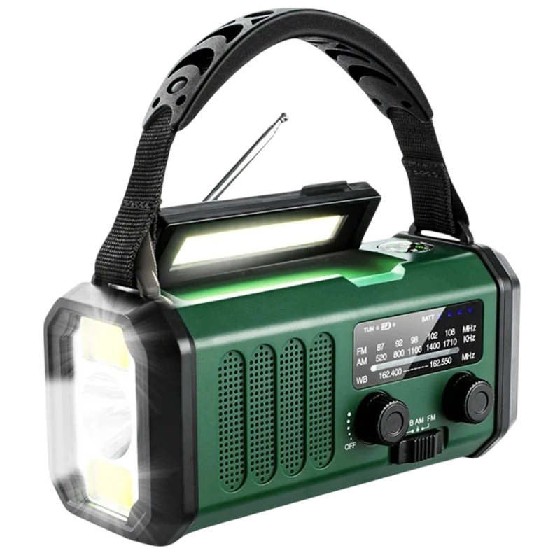 E30 10000mAh Verde FM Radio de emergencia