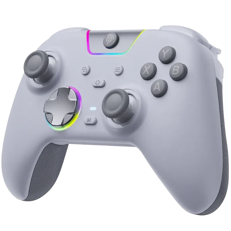EasySMX X05 Pro PC Blanco multiplataforma con triple conexión 2,4 GHz/Bluetooth/USB-C efecto Hall vibración Gamepad