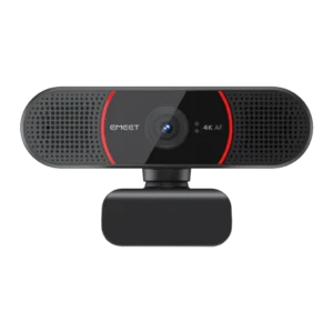 eMeet C960 4K Negro/Rojo autoenfoque micrófono Webcam