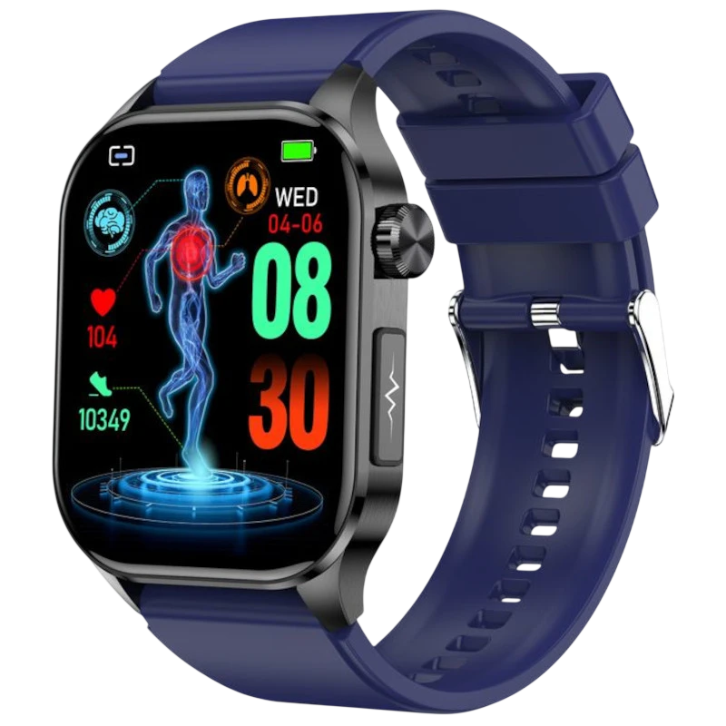 ET580 Azul Correa de Silicona 2,04 pulgadas Reloj inteligente