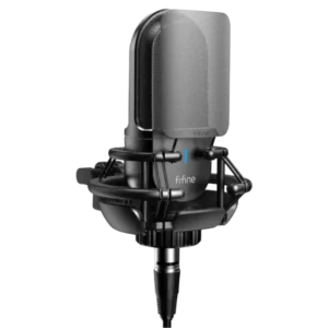 Fifine K726 XLR Negro para Grabación y Transmisión en PC cardioide cancelación de ruido Micrófono